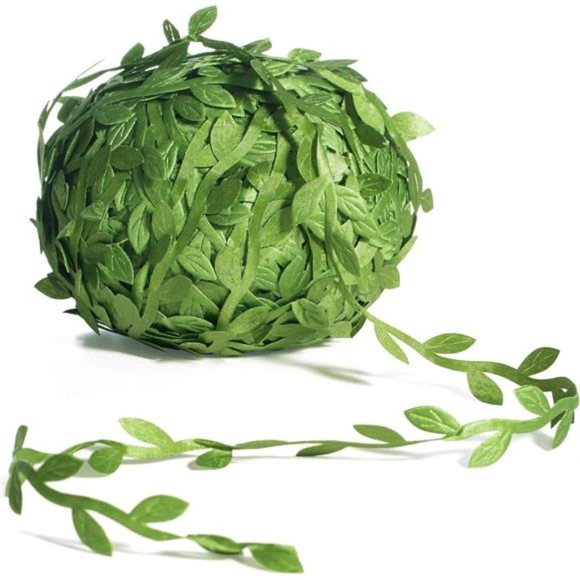 265 Ft Leaf Ribbon, Artificial Vines Leaves String Trim Ribbon Wild Jungle - Picture 1 of 7